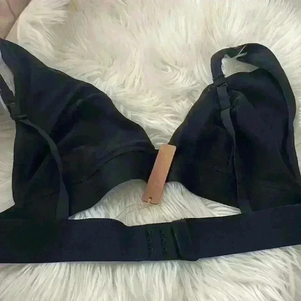 SKIMS- NWT COTTON PLUNGE BRALETTE Sz 2X- Soot color - Picture 5 of 6